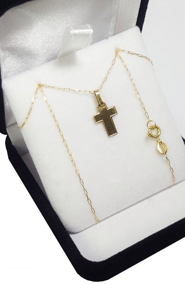 Conjunto de oro Cadena Forcet  Con Cruz