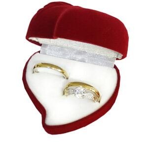 Combo Alianzas Y Anillo Oro 18k 7.9g Casamiento Compromiso